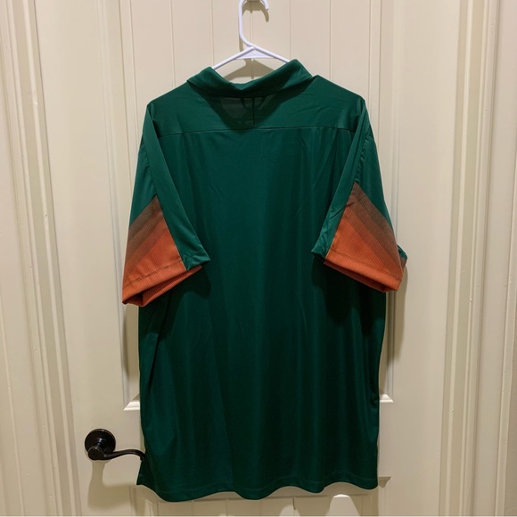 Miami Hurricanes adidas Primeblue Polo Men's Green NWT XXL - Picture 6 of 11